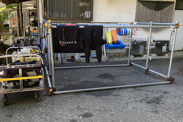 シーキング 機材干し場