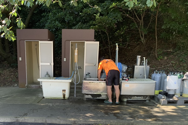 シーキング 機材洗い場